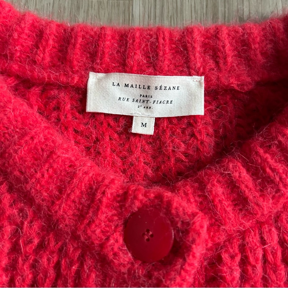 Sézane Red Emile cardigan - Picture 5 of 7
